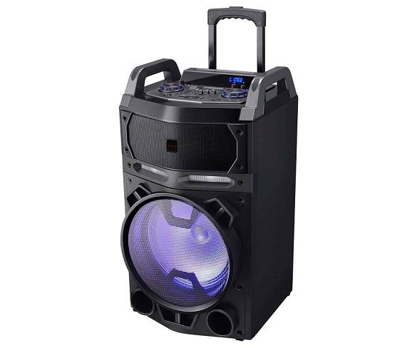 AIWA KBTUS-700 Karaoke 80W/ Bluetooth/ FM / USB reproductor/ 2 Micrfonos/ Luces LED/Trolley