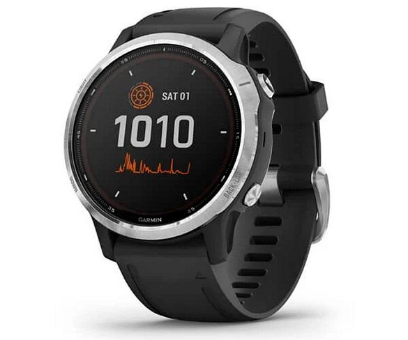 GARMIN FNIX 6s SOLAR PLATA NEGRE AMB CORRETJA NEGRA 42mm SMARTWATCH PREMIUM MULTIESPORT